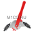 Затвор дисковый межфланцевый MECH XD71X4, Ду100 с рукояткой, с двумя концевыми выключателями, PN16, цвет: красный