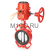 Затвор дисковый межфланцевый MECH XD371X46, Ду300 с редуктором, с двумя концевыми выключателями, PN16, цвет: красный